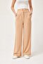 High Waist Pocket Palazzo Trousers Beige - 4