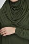 Comfortable Wear Organic One-Piece Prayer Dress with Practical Headscarf - Khaki - 7