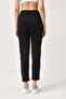 Extra Lycra Tube Leg Elastic Waist Knitted Trousers Black - 4
