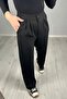 Crepe Fabric Pleated Palazzo Trousers - 6
