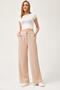 High Waist Pocket Palazzo Trousers Cream - 5