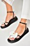 U 342962709   Women's Sandals with Black Artificial Flower Accessories - 4