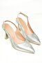 U 676289214   Silver Glitter Thick Heeled Evening Dress Shoes - 7
