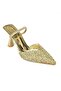 U 614567114   Gold Glitter Thick Heeled Evening Dress Shoes - 7