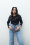 Navy Blue Interlock Textured Sweatshirt - 4