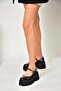 U 272906708   Black Patent Leather Wedge Women's Shoes - 4