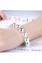 8mm 8mm/10mm Hollow Circle Ball Beads Silver Color Beaded 20cm Bracelet Woman Charm Fashion Jewelry - 5
