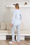 Maternity/Pregnant Pajama Set / Buttoned and Embroidery Detail / Cotton Combed Fabric - 3