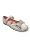 İremsu Print Leather Stone Bow Velcro Strap Girls' Ballerinas 21-25