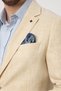 Zenos Men's Beige Linen Look Spring-Summer Plaid Blazer Jacket - 2