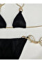 Women's Black Ring Detailed Rope Laced Lined Bikini Suit Hzl25S-Ar1617 - 6