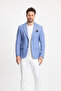 Abrines Men's Indigo Cotton Lycra Stretch Fabric Slim Fit Sports Blazer Jacket - 2