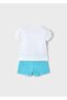 Girl's Printed Shorts Suit 4-8 Years Mint - 2