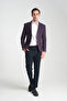 Vrdd Men's Burgundy-Navy Blue Oversized Regular Fit Mono Collar Casual Blazer Jacket - 2