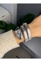Unisex Women Men Vintage Silver Steel Winding Snake Pattern New Season Wristwatch - 4