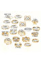 Gleam 21 Piece Gold Color Multi Adjustable Ring Set - Valentine's Gift on February 14Th - 4