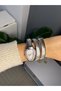 Unisex Women Men Vintage Silver Steel Winding Snake Pattern New Season Wristwatch - 5