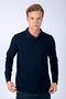 Soon Men's 100% Cotton Long Sleeve T-Shirt Navy Blue - 2