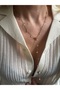 Stainless Steel Mini Stone Y Necklace - 2