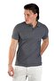 Miles men's pique polo collar t-shirt anthracite - 2