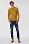 Jason Men's 100% Cotton Crew Neck Long Sleeve T-Shirt Mustard