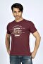 Divided Men's 100% Cotton O-Neck T-Shirt Plum - 2