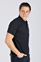 Twins 1 Men's 100% Cotton Pique Polo Neck T-Shirt Navy Blue - 3