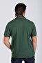 Twins 1 Men's 100% Cotton Pique Polo Collar T-Shirt Dark Green - 4