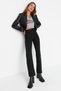 By-1903 Black High Waist Wide Leg Denim Jeans Boyfriend Loose Pants - 5