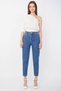 Women's Mom Jean Pants Full Lycra Flexible Blue Jeans - 2