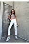 Penolope Women's White High Waist Mom Fit Jeans