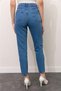 By-6212 Blue Colorfast Mom Jean Women's Boyfriend High Waist Power Lycra Jeans Narrow Leg Denim Trousers - 5