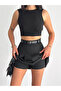 Plied Fabric Skirt with Belt Model /Plied Skirt with Tights Inside 2451 - 3