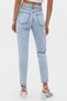 High Waist Blue Jeans - Women, Mom, Boyfriend, Snow Wash, New 2024 - 3
