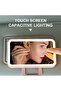 White 1pc SEAMETAL Car Interior Mirrors Sun Visor Plate LED Makeup Mirror for Girls Women Rechargeab - 4