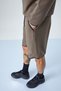 Solero Men's Elastic Waist Pocket Relaxed Print Detailed Dark Brown Shorts - 3