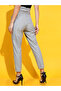 Solid High Rise Tapered Fit Trousers with Belt - 3