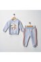 Plush Duck Embroidered 3 Thread Baby Girl Bottom and Top Set