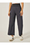 Mid Rise Wide Leg Broad Waistband Pants - 2