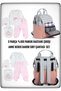 2 Piece 100% Cotton Hospital Outlet and Waterproof Stain Resistant Baby Care Backpack Set