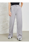 Textured Wide Leg Pants with Side Pocket