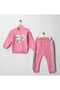 Plush Duck Embroidered 3 Thread Baby Girl Bottom and Top Set