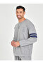 Contrast Panel Regular Fit T-shirt and Loungewear Pants Set - 2