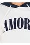 Amore Slogan Print Longline Hoodie - 3