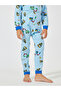 Cartoon Printed Cotton Long Sleeve T-Shirt & Pyjama Set - 5