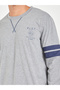Contrast Panel Regular Fit T-shirt and Loungewear Pants Set - 3