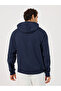 Minimal Front Statement Print Relaxed Fit Hoodie - 4
