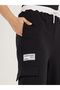 Contrast Waistband Cargo Joggers with Drawstring - 4