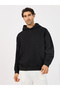 Back Slogan Print Heavy Oversized Hoodie - 3