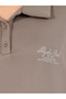 Oversized Longline Polo Sweatshirt with Embroidery Detail - 4